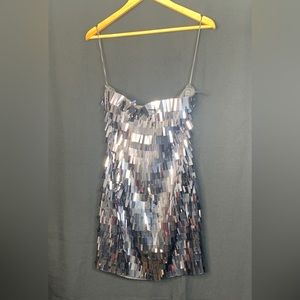 Strapless paillette dress (sz 4) RARE
